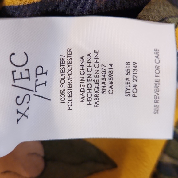 Cabi Scene Blouse Gilded Floral #5518 Size XS NWT - Picture 11 of 12